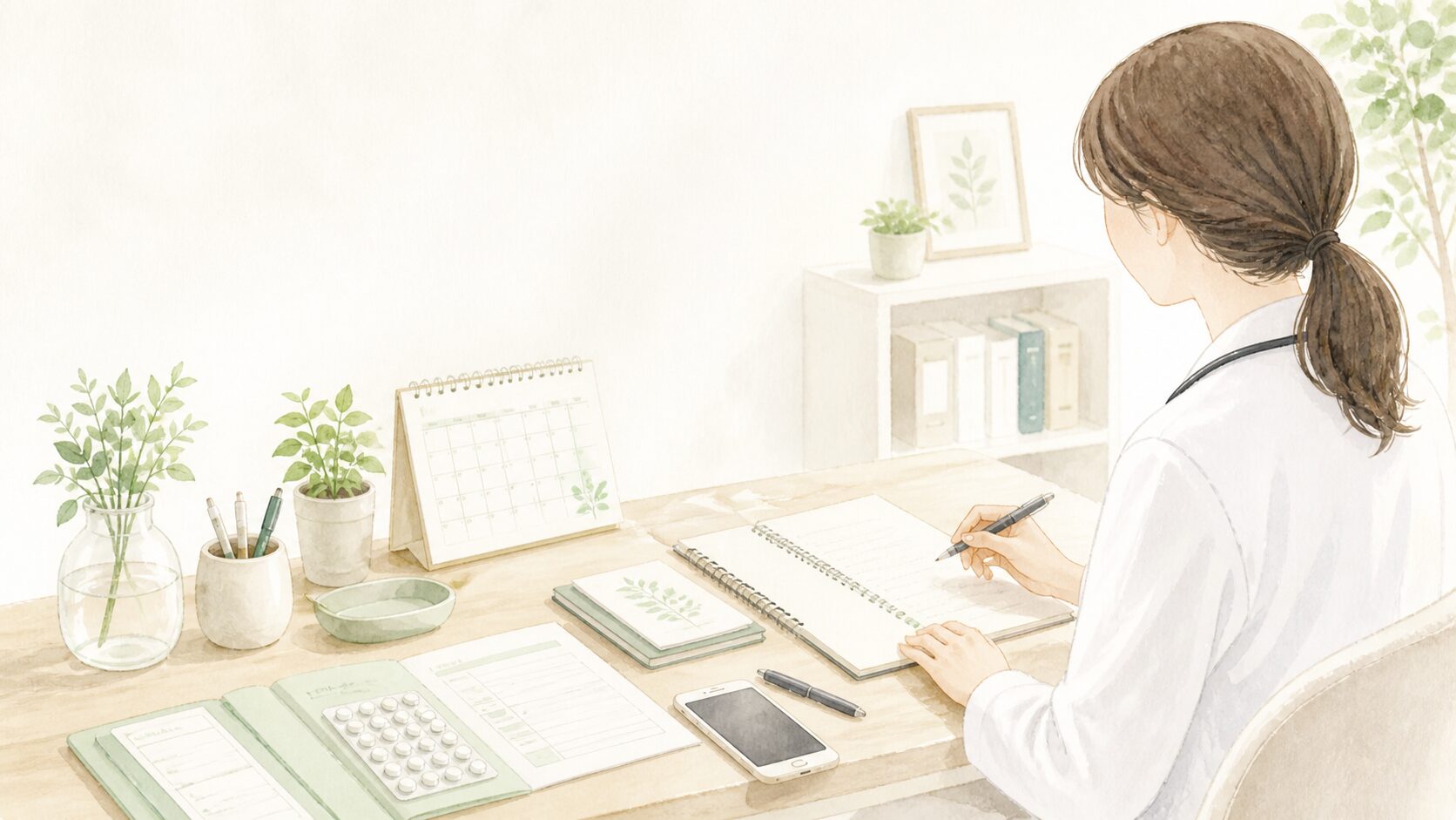 かかりつけ医や薬局に相談する前に家族で整理するイメージ